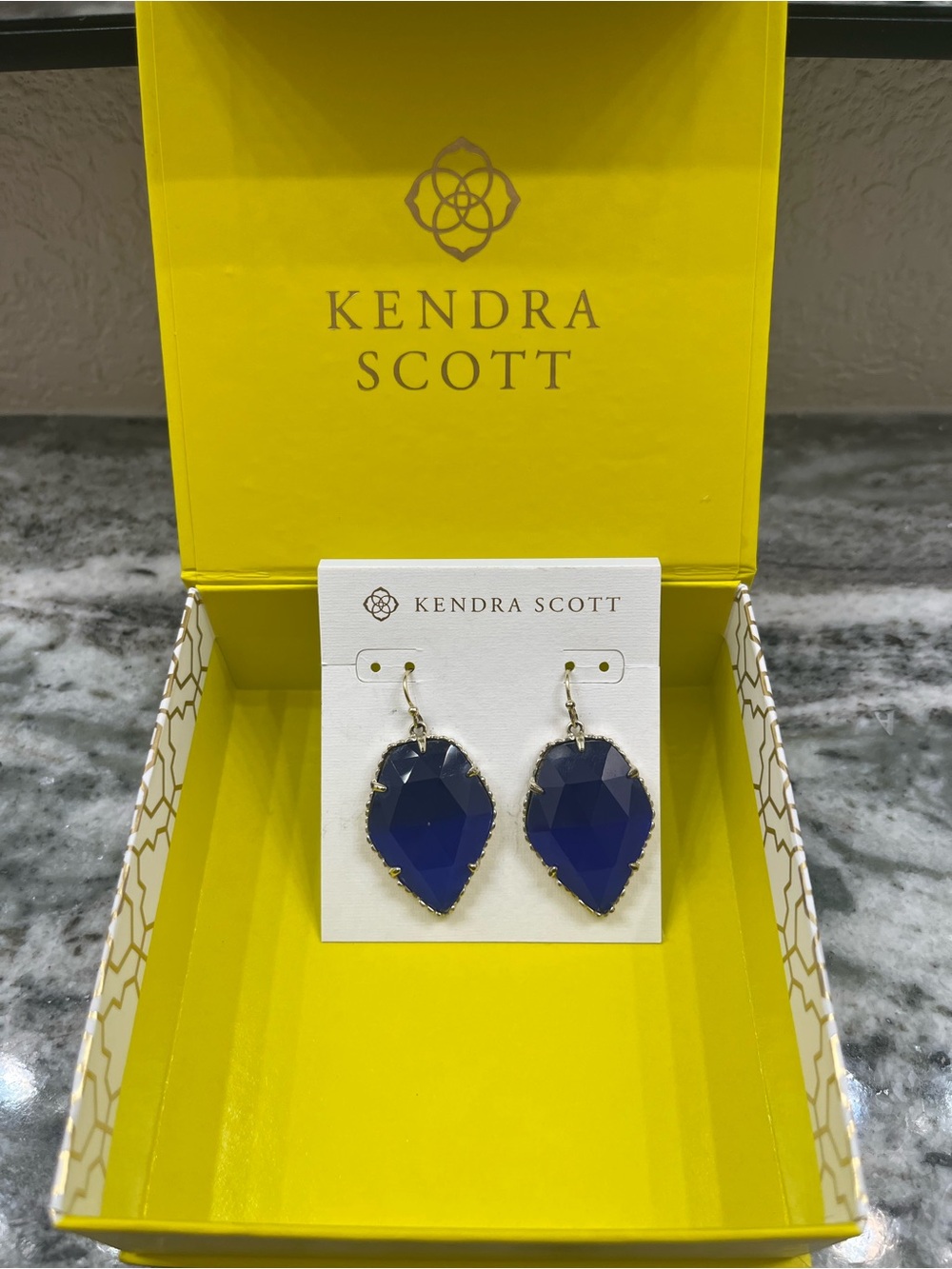 Kendra Scott Cobalt Blue Cathy drop earrings